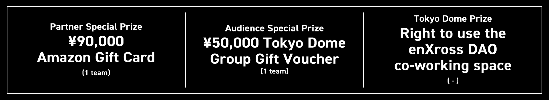 Partner Special Award, Audience Special Award, Tokyo Dome Award