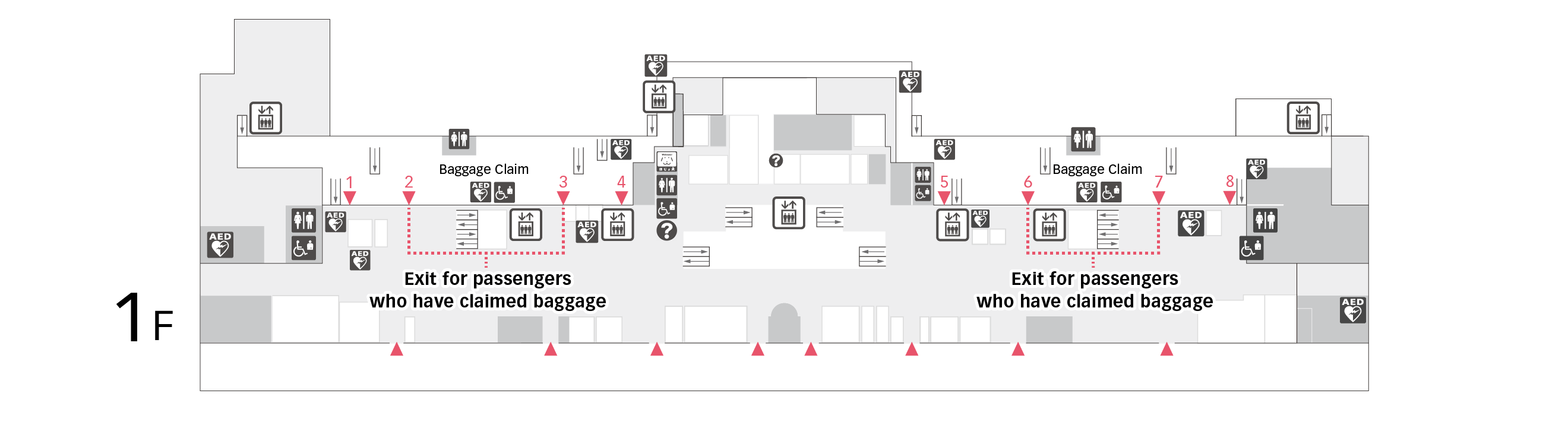 Arrival Procedures Terminal 1 Floor Map