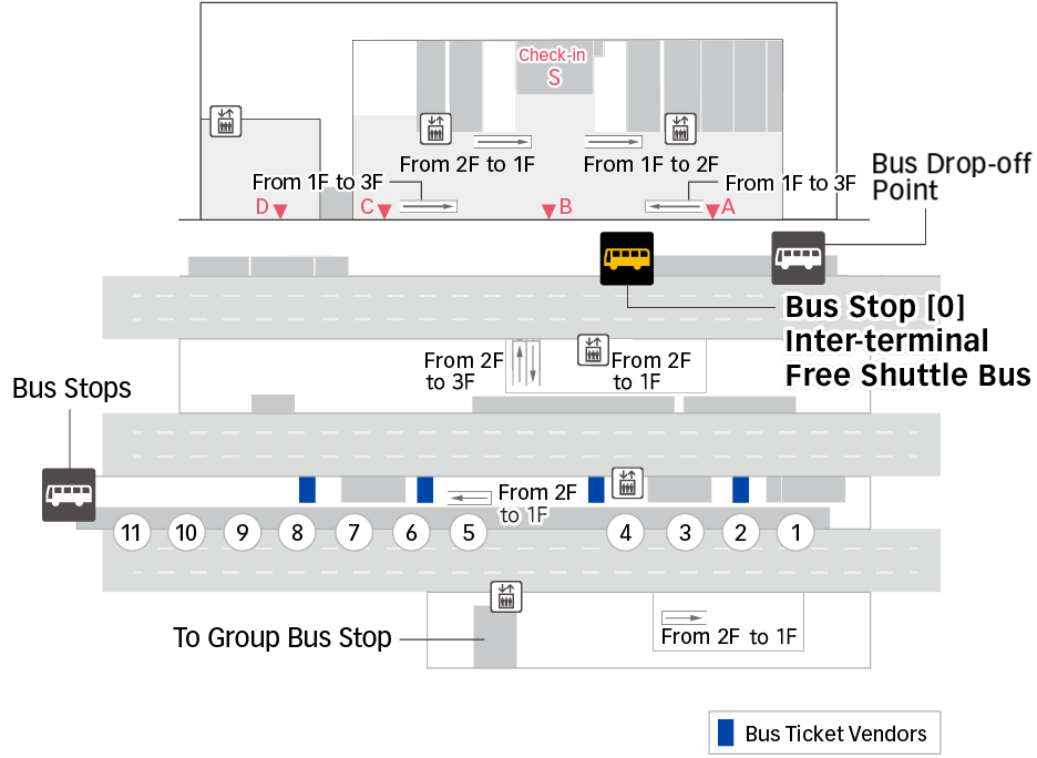 T3 Terminal 3 Bus floor map image