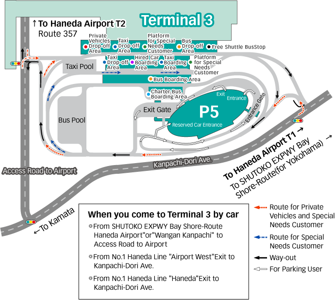 Map of Roads Around T3