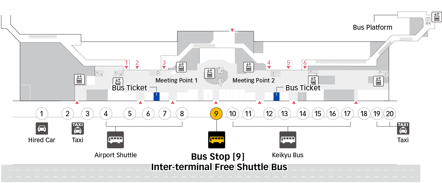 First Floor (Arrival Lobby) Bus Stop 9