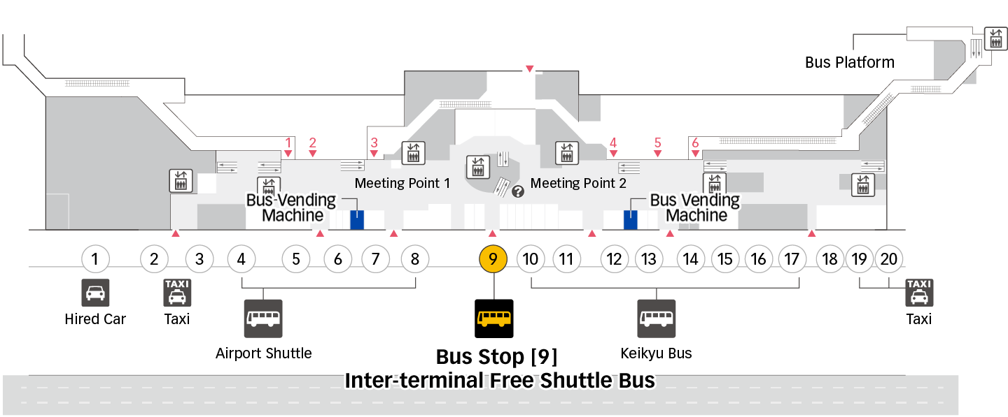 First Floor (Arrival Lobby) Bus Stop 9