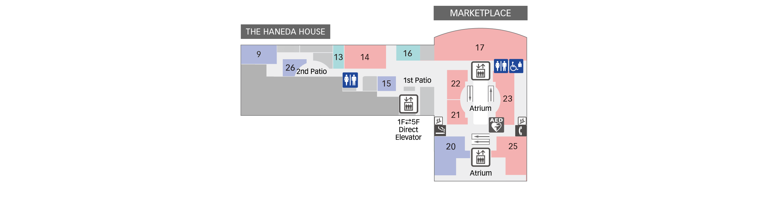 5F Rental Conference Rooms / Restaurants