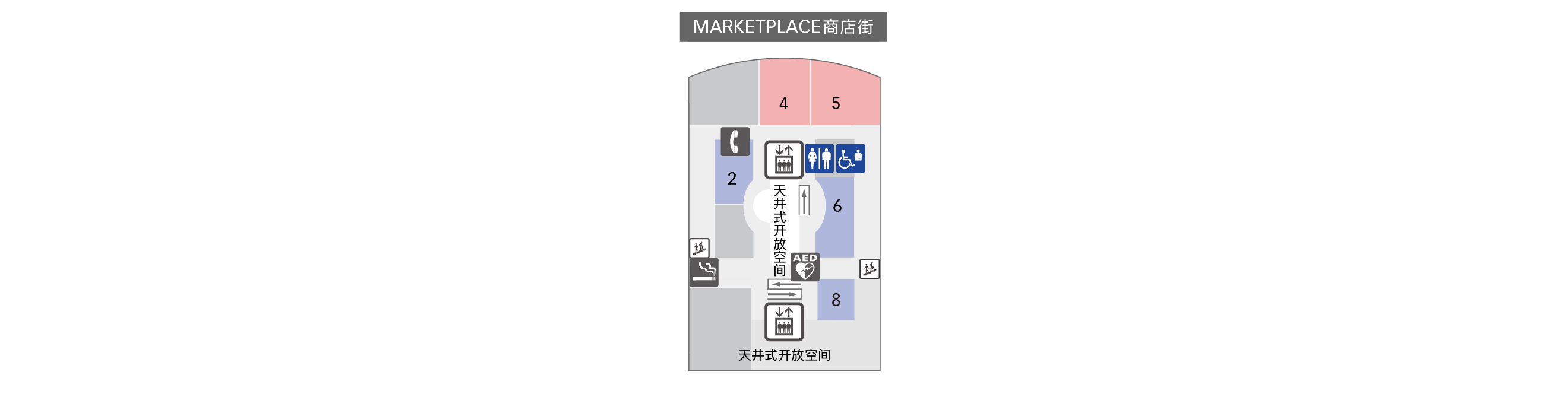 4F 餐厅＆商店楼层地图