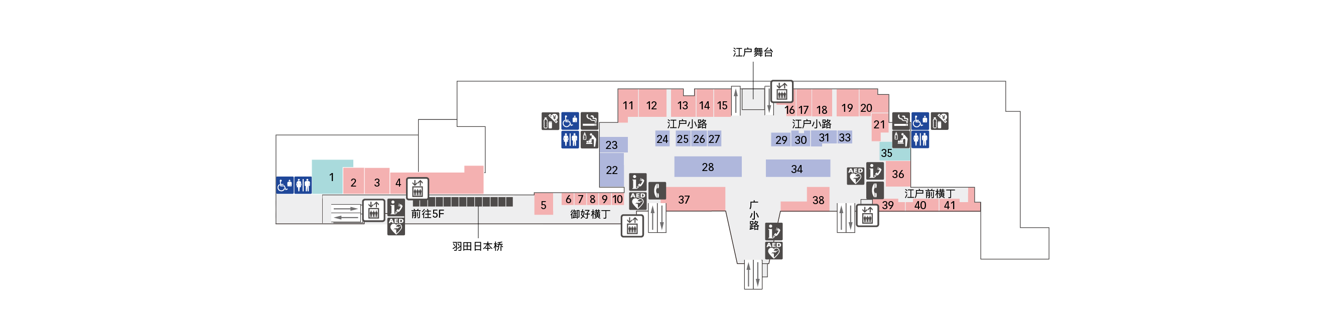 4F 餐厅＆商店楼层地图