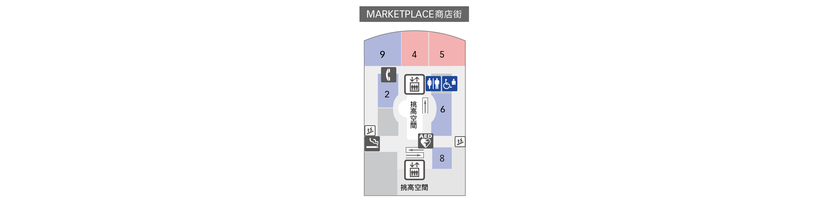 4F 餐廳＆商店樓層地圖
