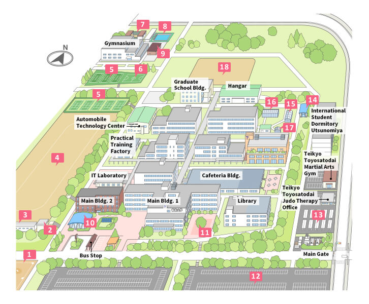 Campus map (illustration)