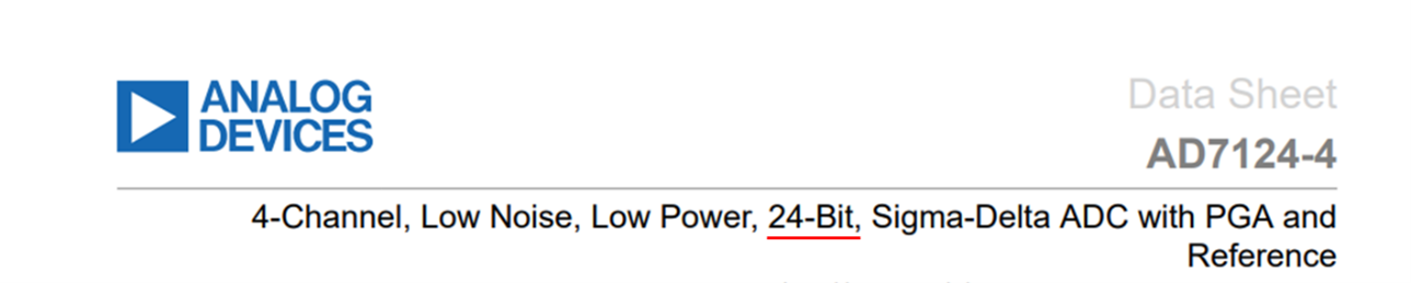 Analog Devices 24-bit ADC AD7124-4 datasheet cover