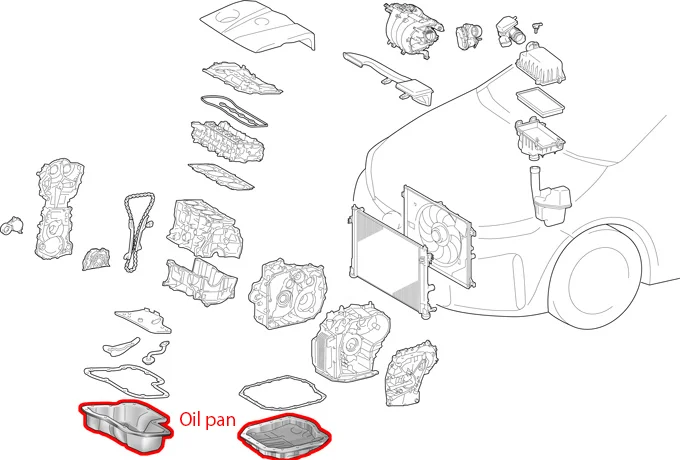 Engine room internal structure