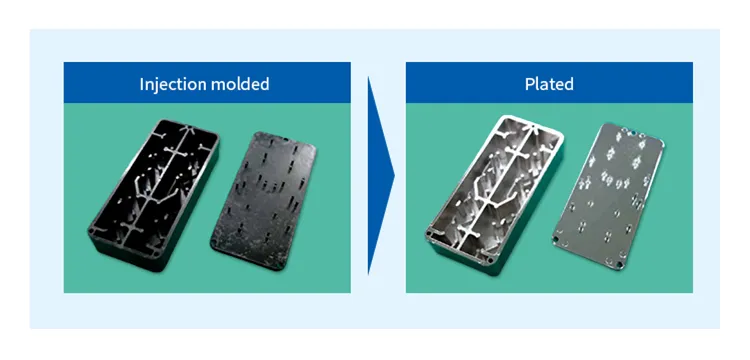 Before and After Plating Comparison on RF Filter prototypes