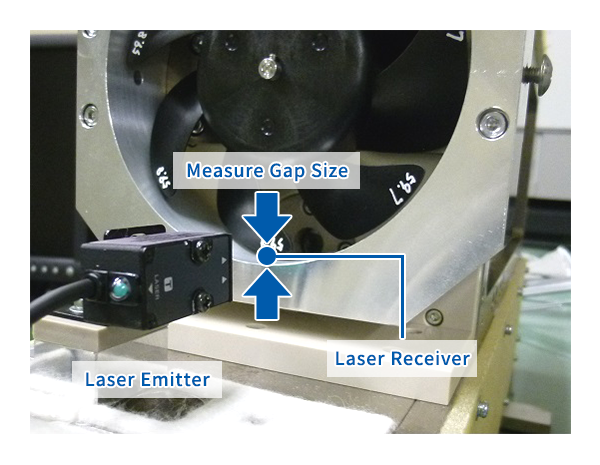 Fan motor durability test equipment - Sample and measurement section