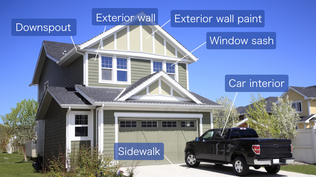 Examples of use in building materials