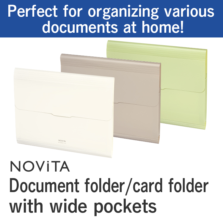 Envelopes fit right in! NOVITA clear book