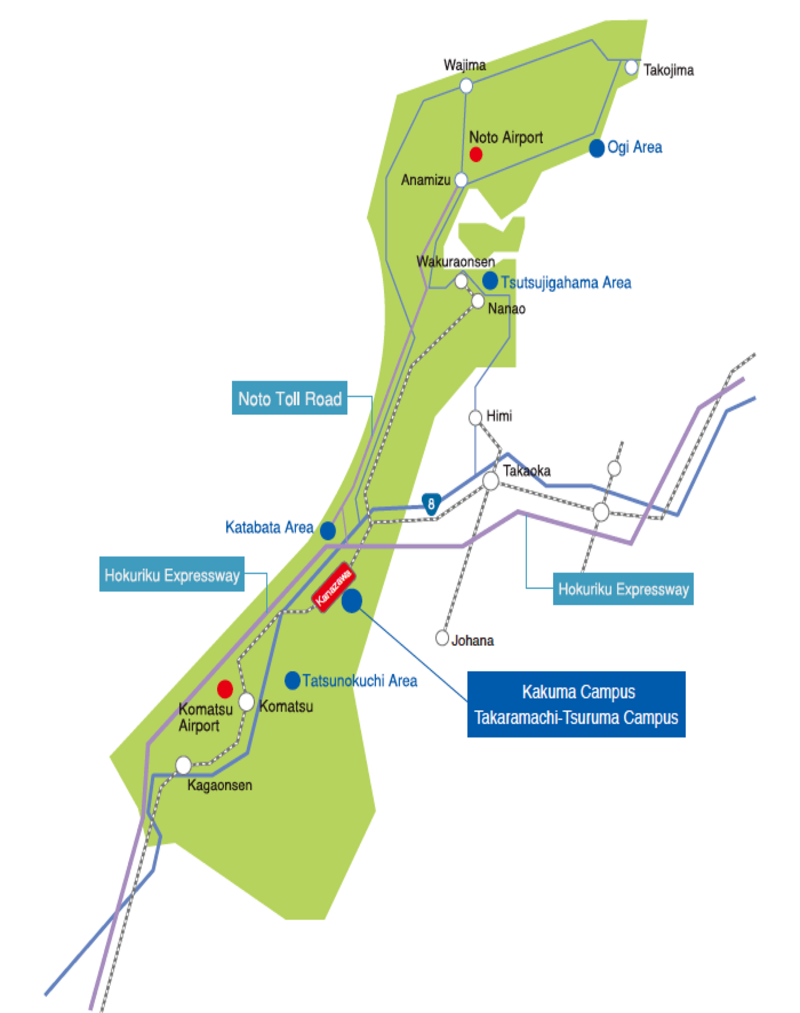 Ishikawa Campus Wide Area Map