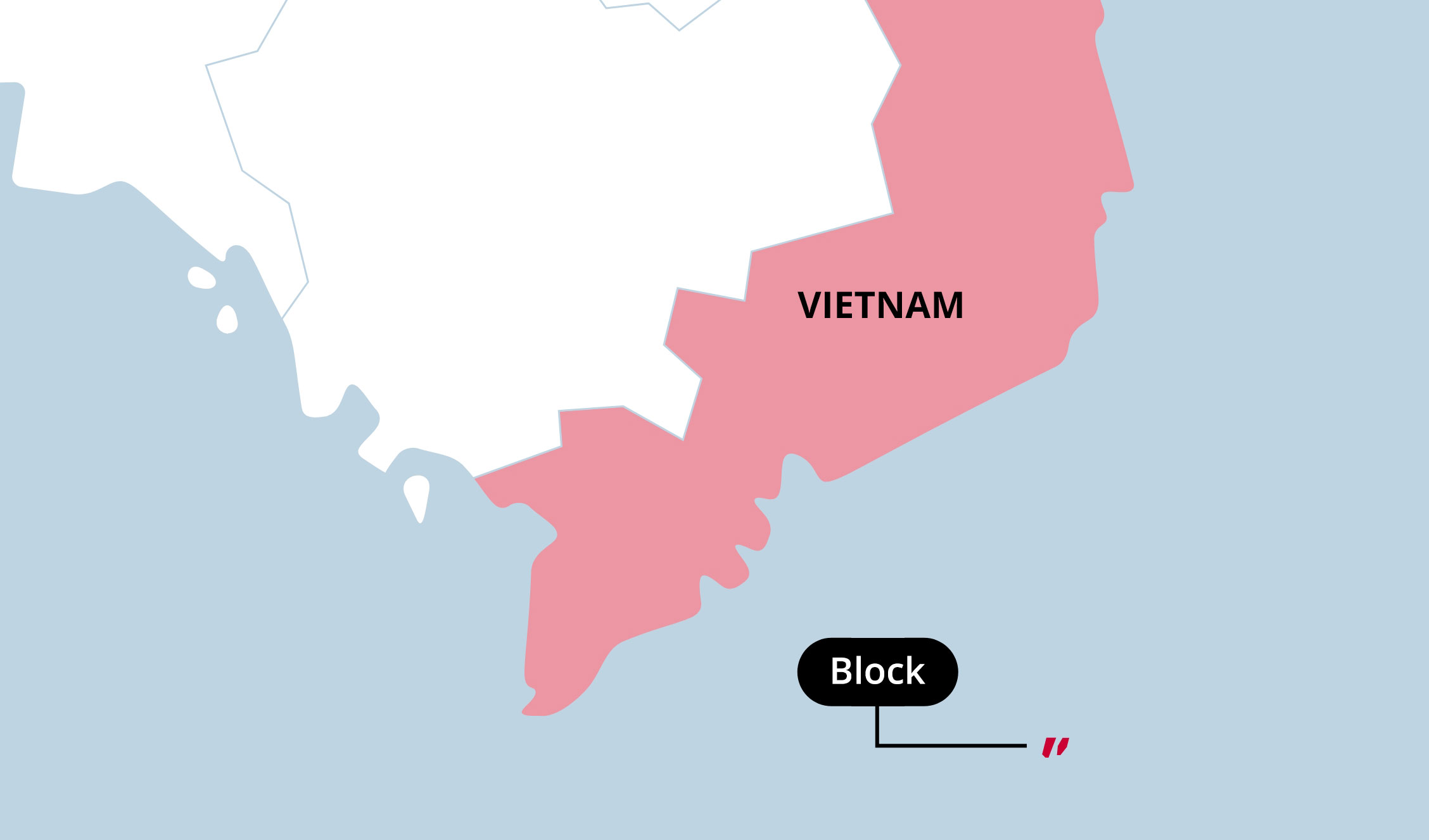 Vietnam: Sao Vang gas field and Dai Nguyet gas field off the coast of Vietnam