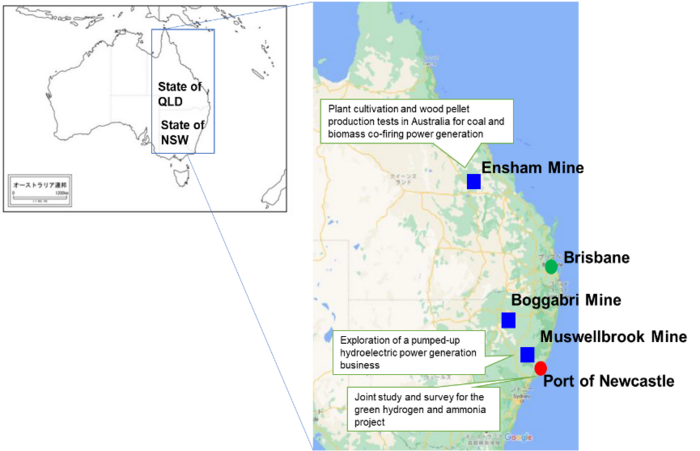 Location of the Idemitsu Group's mines in Australia and commitment to low-carbon and decarbonization businesses