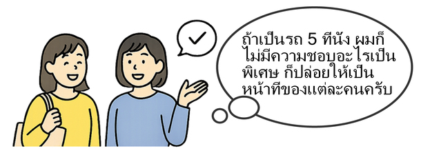 ถ้าเป็นรถ 5 ที่นั่ง ผมก็ไม่มีความชอบเป็นพิเศษ ปล่อยให้เป็นหน้าที่ของคุณครับ