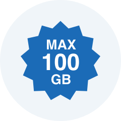 up to 100GB