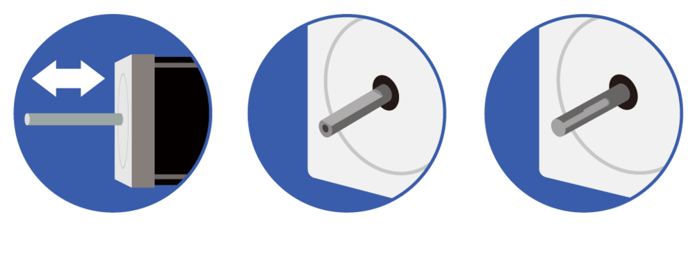 "Shaft length adjustment", "D-cut", "Key groove processing"