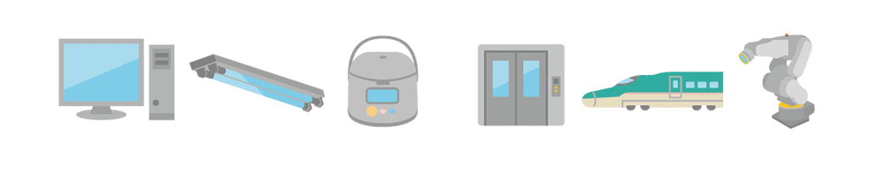 ① Equipment that consumes electricity safely ② Equipment with fluctuating electricity consumption