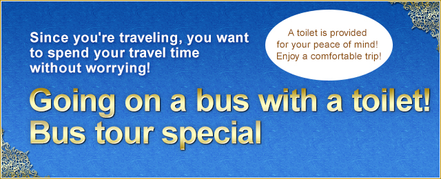 Travel by bus with toilet! Tours and trips