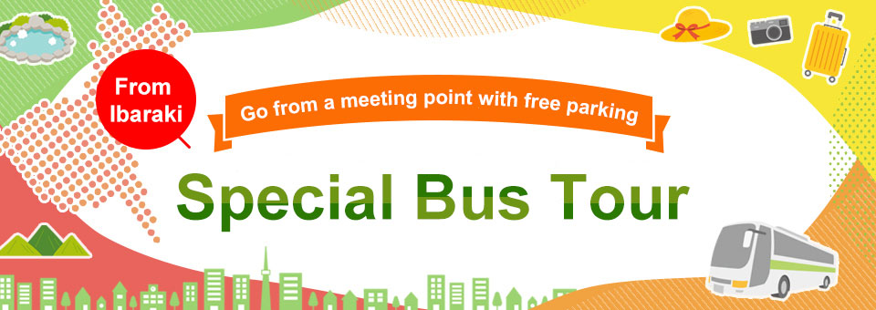 Bus tours and trips from Ibaraki with free parking and meeting points