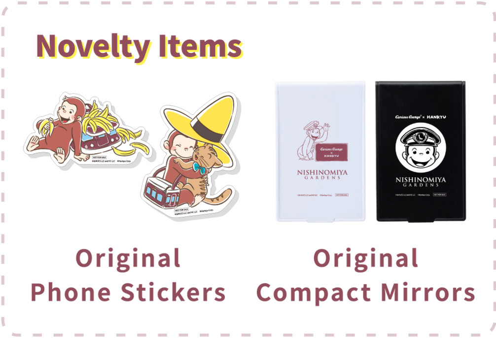 Novelty items: Original smartphone sticker, original compact mirror