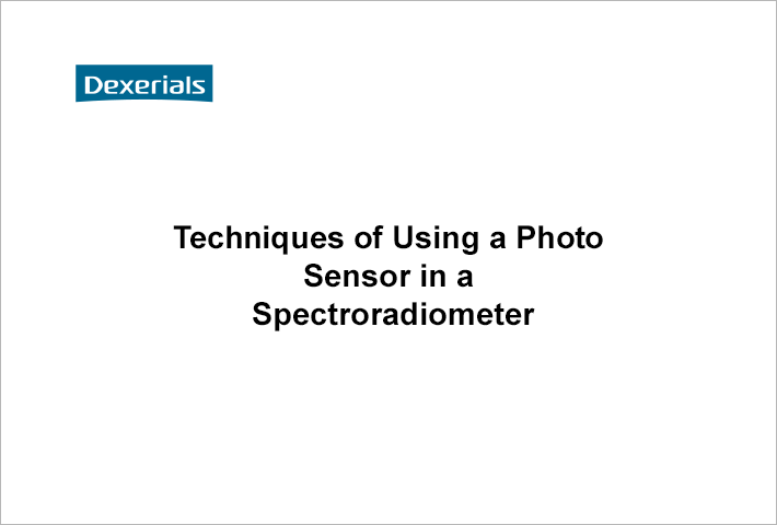 Techniques of Using a Photo
Sensor in a
Spectroradiometer