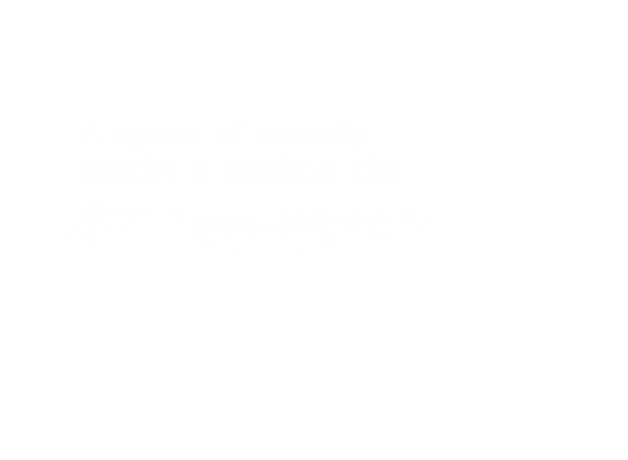 A quiet space in the city center