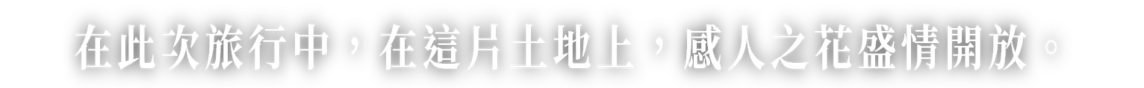 この旅に、この地にひらく感動の花を。