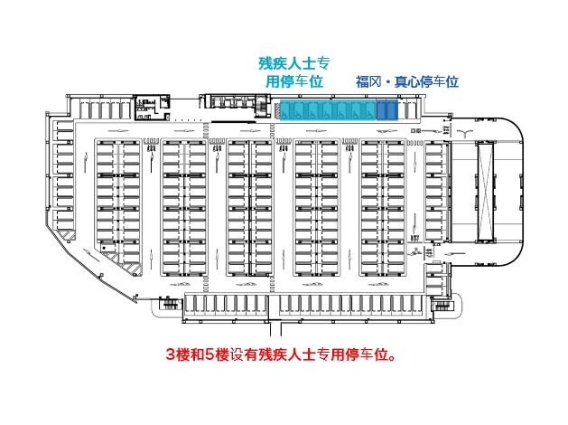 身障者専用駐車スペースの図版