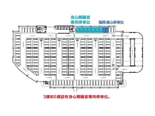 身障者専用駐車スペースの図版