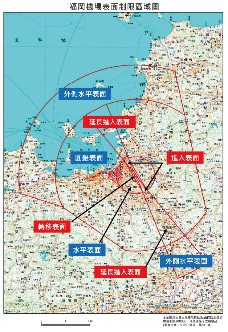 關於福岡機場的限制面
