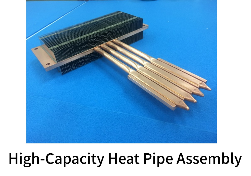 High-capacity heat pipe assembly