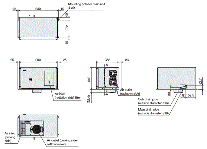ENC-GR1000EX-eco external dimensions