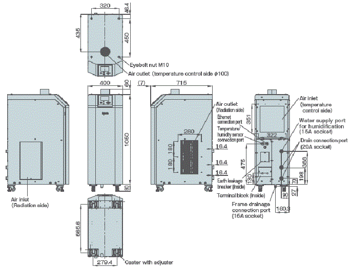 PAU-GR1800SE-HC external dimensions