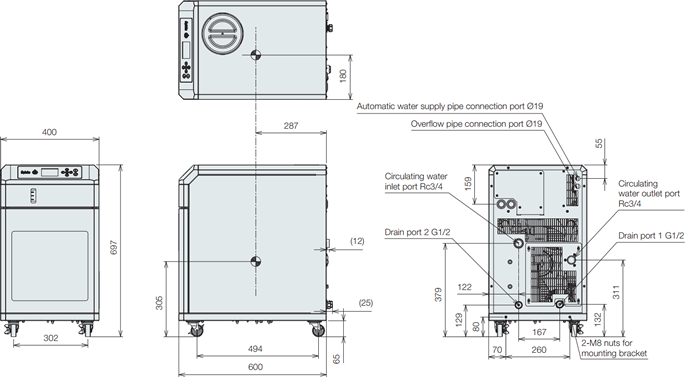 PCU-NE2500 outline drawing