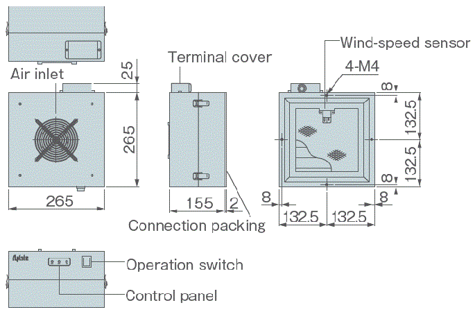 PAU-01FFU Dimensions