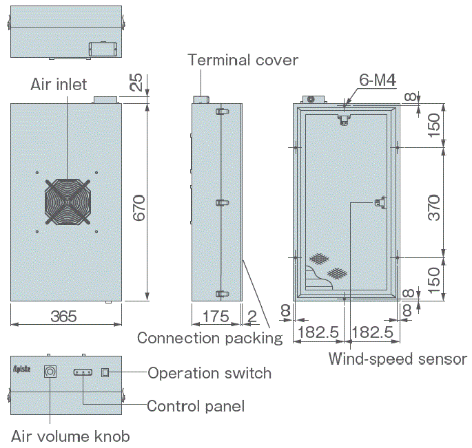 PAU-05FFU Dimensions