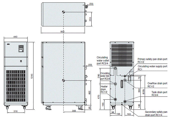 PCU-6330R Outline drawing