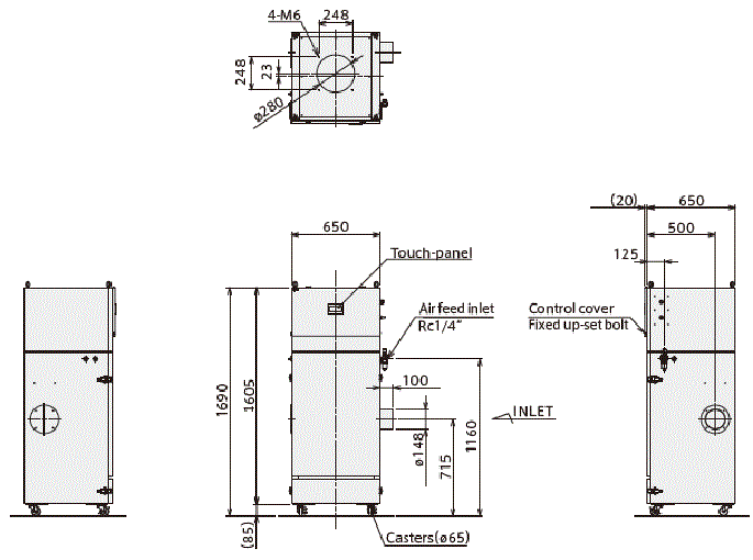 GDE-A1500 external dimensions