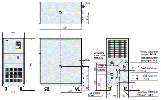 PCU-1610R Dimensions