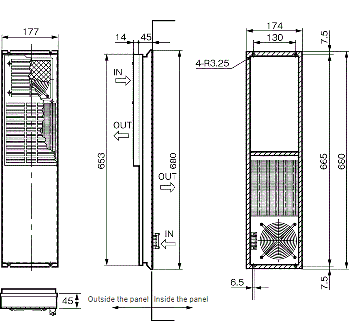 ENH-115S(R)-O-200 Dimensions