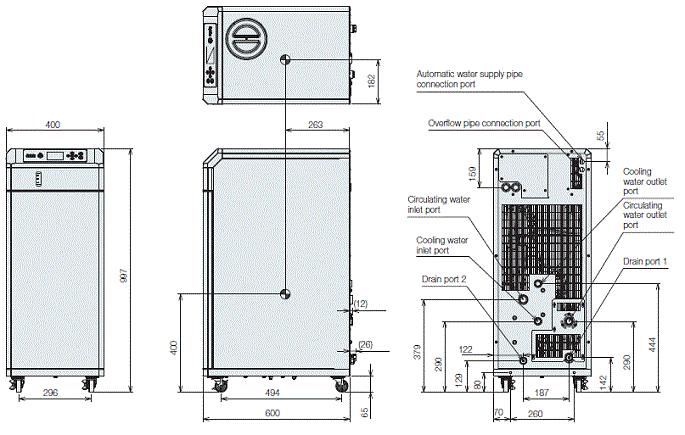 PCU-NE6000W Dimensions