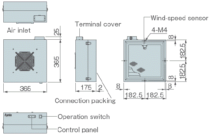 PAU-03FFU Dimensions