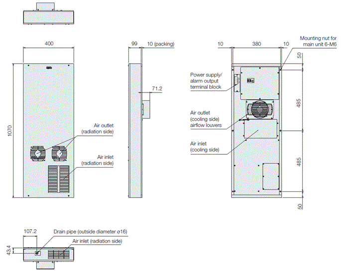 ENC-GR1000L-SUS External dimensions