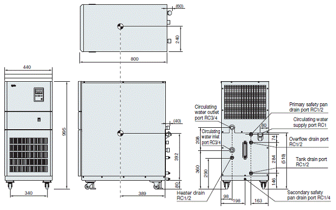 PCU-3310R Dimensions