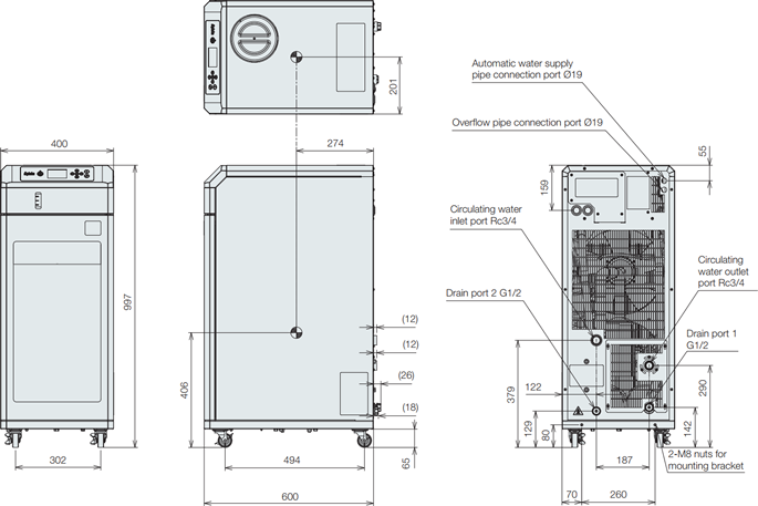 PCU-NE6000 outline drawing