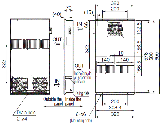 ENH-P120L-200CE-N Dimensions