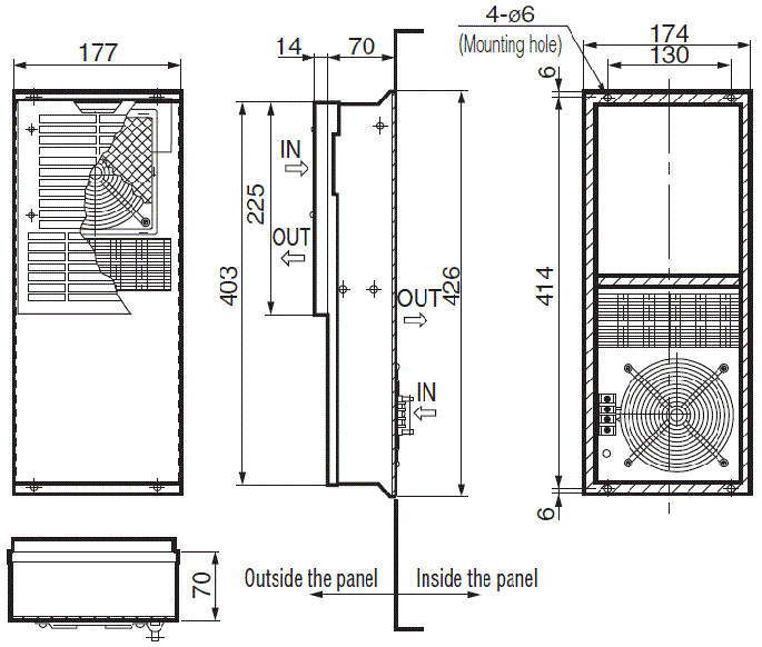 ENH-115L(R)-100 Dimensions